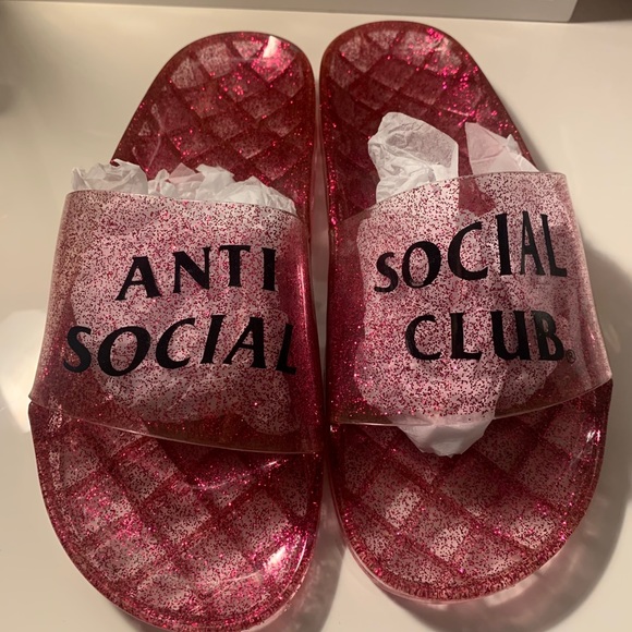🎉HOST PICK! Anti Social Social Club Glitter Slide PRICE is FiRM - Picture 8 of 12